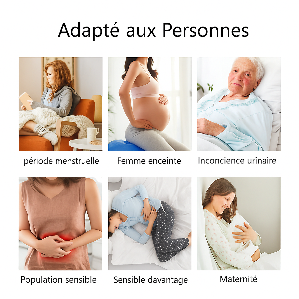 Lot de 5 serviettes hygiéniques lavables écologiques – Confort & Protection zéro déchet